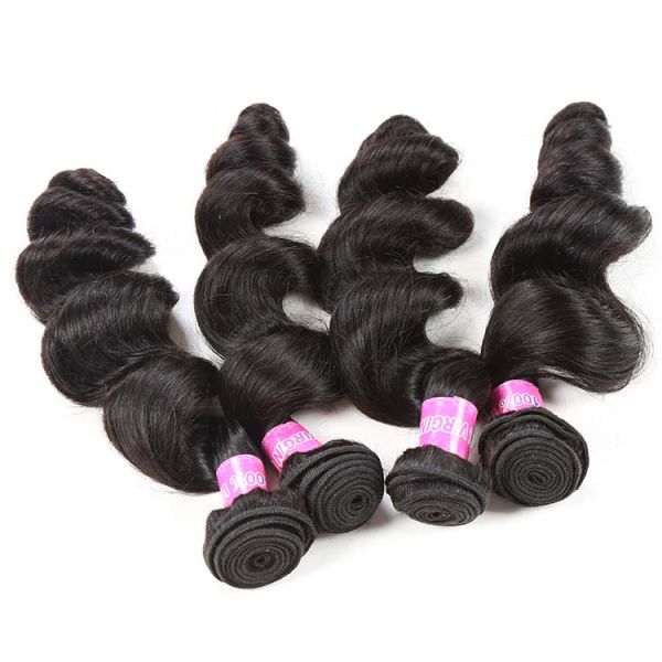 Unprocessed Virgin Peruvian Human Hair Weave Virgin Loose Wave Hair