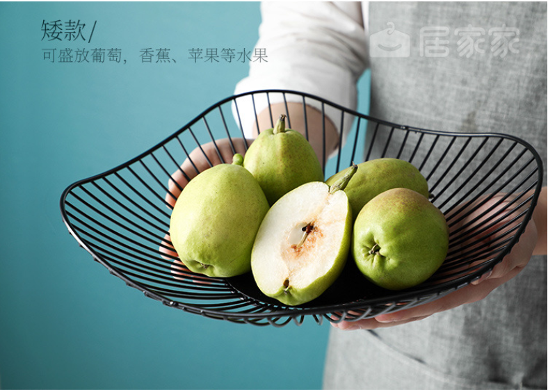 Wear Resistant Metal Wire Fruit Basket , Irregular Modern Stainless Steel Fruit Bowl