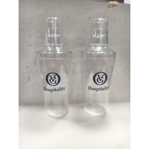 22oz Leakproof Plastic Drink Mixer Plastic Cocktail Shaker With Measurements Markings