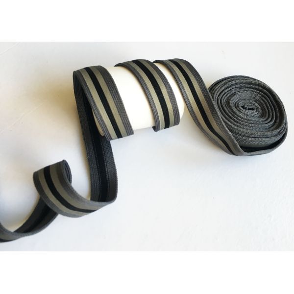 Light Silver Reflective Clothing Tape 100% Polyester dark grey reflective tape , fabric reflective tape