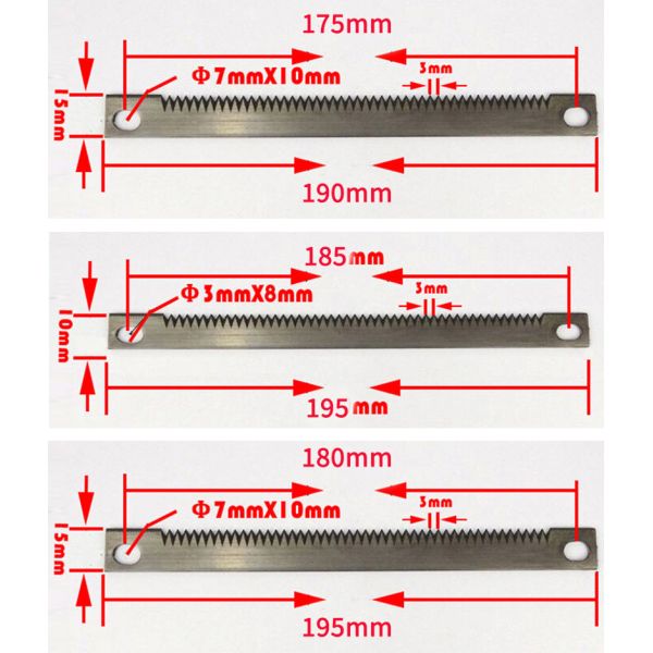 Cuchillas de embalaje de alimentos dentados Cr12MoV para la industria del embalaje