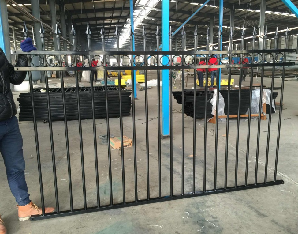 Square Function Protective Fence Panel Alloy Aluminium Metal Picket Fencing Panels