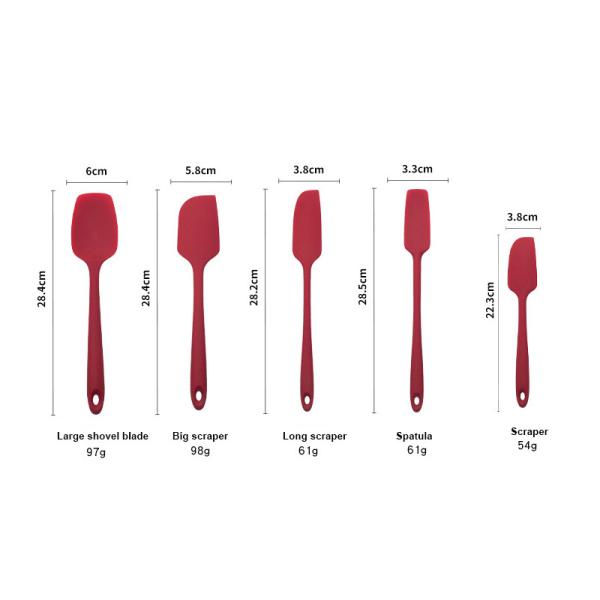 Heatproof BPA Free 4 Pieces Silicone Spatula Set