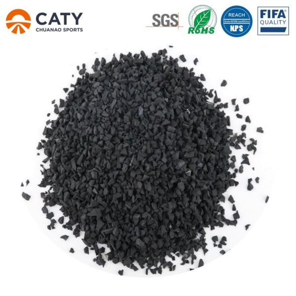Gránulos de caucho SBR 0.5-2mm para pistas de atletismo, 53% de absorción de impactos