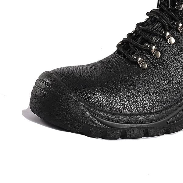 Shengjie/OEM Hard Safety Genuine Work Boots Leather   Steel Toe Steel Plate Man'S Black Shoes