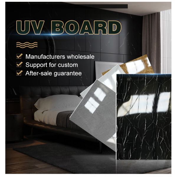 Luxury High Glossy 1220x2440mm 3mm PVC Marble Sheet Interior Wall Decoration