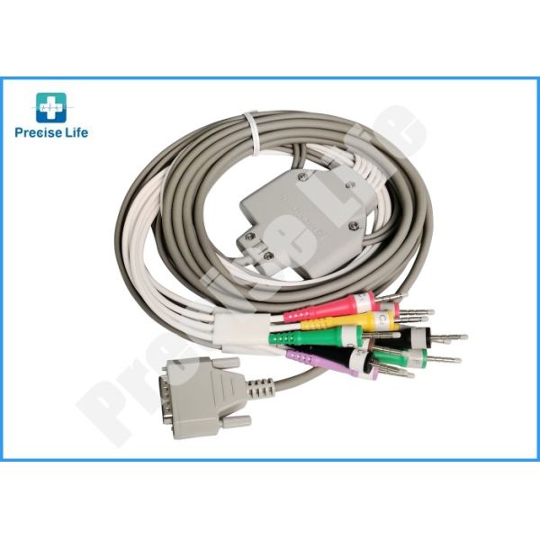 Nihon Kohden BJ-961D Кабель для ЭКГ пациентов IEC цветовой код 3.0DIN 10 лидов Кабель TPU 3.6m