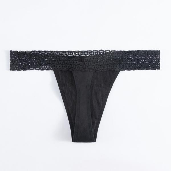 Leak Proof Reusable Period Panties Thong Underwear Breathable Cotton Sexy Lace Design