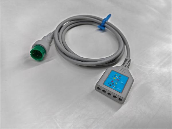 10 Pin 5 Lead ECG Lead Cable Disposable Compatible GE Marquette