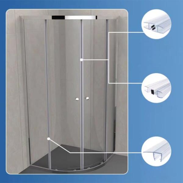 Easy Installation Frameless Shower Door Seal Water Retardant With High Precision