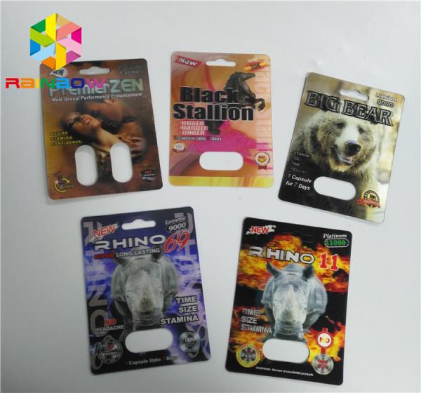 Rinoceronte do rinoceronte 69 7 comprimidos masculinos do realce que empacotam o tamanho normal com efeito 3D