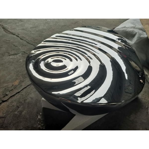 Water Pattern Seat Sculpture , Handmade Outdoor Garden Ornaments Furnishings