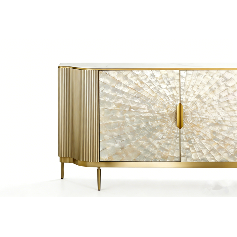 Modern Luxury Buffet Sideboard for Dining Room and Kitchen Rustic Style Wood Furniture for Home Use in Dining Room