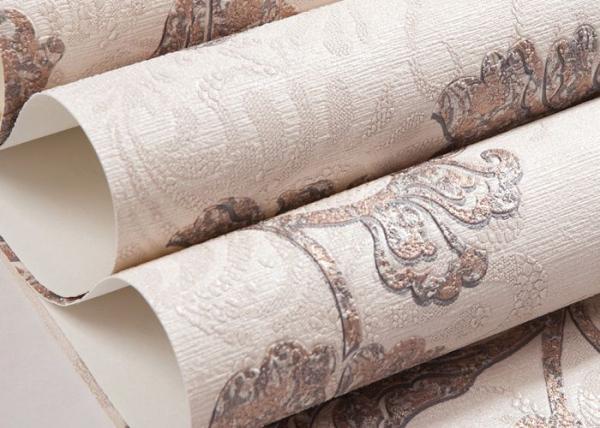 Waterproof Vinyl Country Style Wallpaper with Floral Pattern for Bedroom