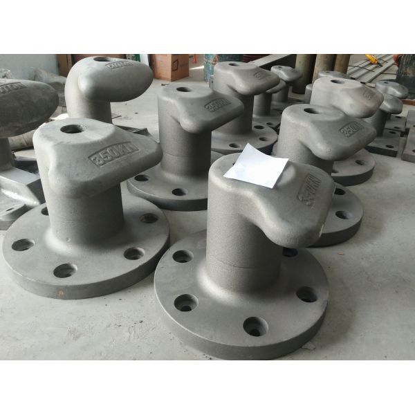 Marine Cast Iron T - Head Mooring Bollard Mooring Bitts For Ship Berthing