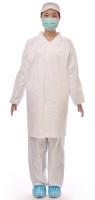 Protecteur médical Tyvek Lab Coat jetable avec fermeture à glissière et menottes élastiques pour l'usage en usine