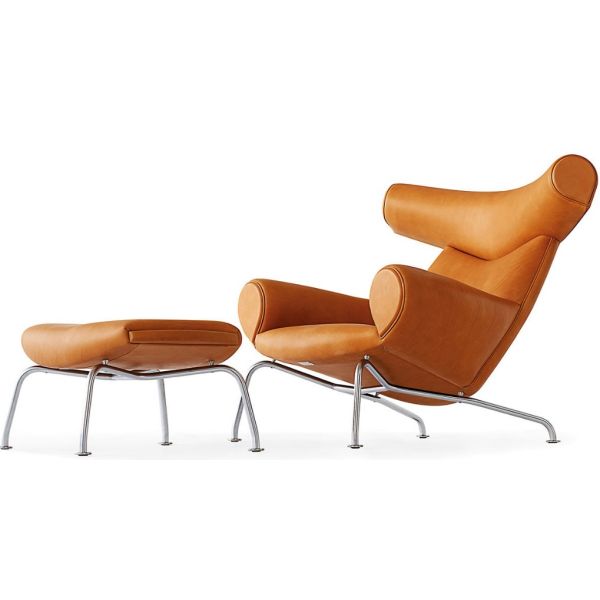 Nordic design Modern Hotel Lobby Lounge Ox Chair Designer Office Sofa Armchair by fiberglass leather