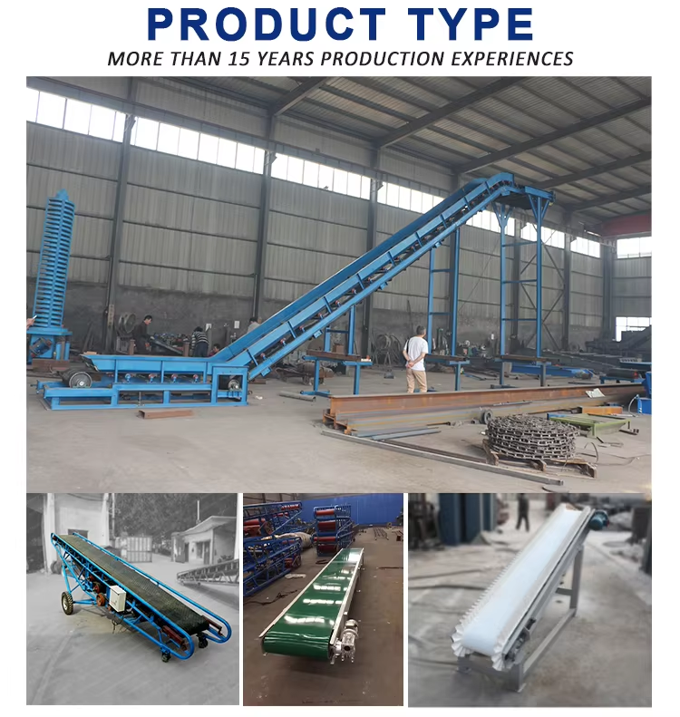 Firewood Fixed Belt Conveyor Corn Powder Horizontal Belt Conveyor