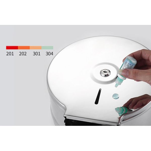 9 Inch Stainless Steel Toilet Paper Dispenser Wall Mounted Round Shape