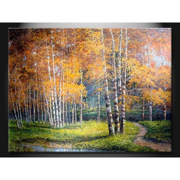 For Decoration Beautiful Landscape Wall Paint Handmade Oil Painting , GDFT115