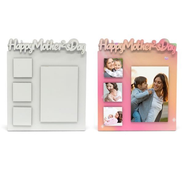 Printable Eco-Friendly MDF Sublimation Photo Frame With Stand For Mothers Day And Fathers Day Gift