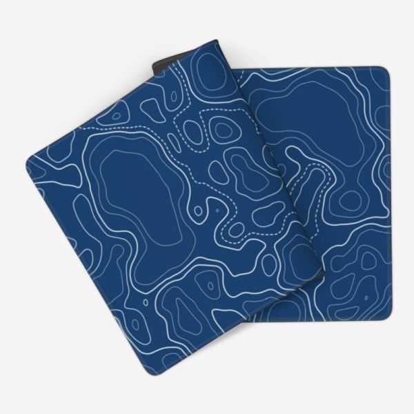 Art Strata Blue Mouse Pad Basic Gaming Mat Natural Rubber Fabric XXL PC Keyboard