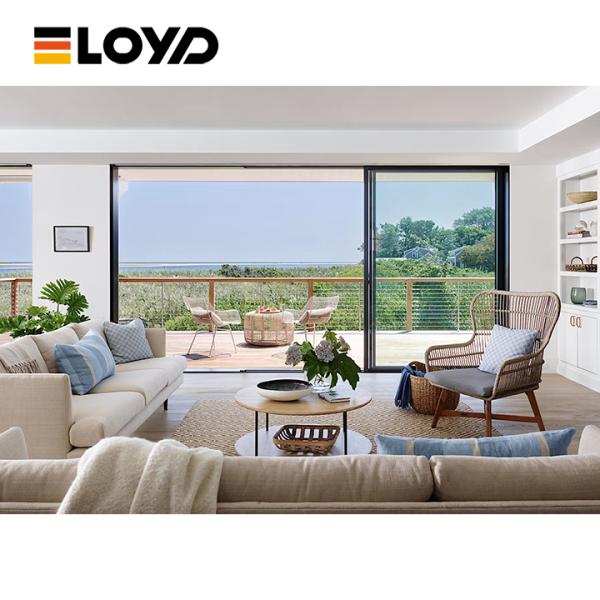 Aluminum Frame Waterproof Interior Patio Exterior Glass Aluminum Sliding Door