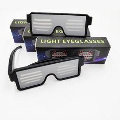 8 Flashing Patterns Light Up Party Glasses , Custom LED Message Glasses