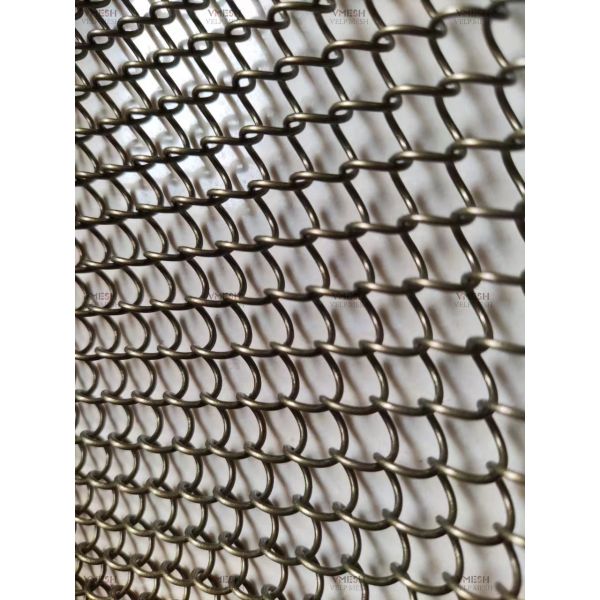 Adjustable Single Panel Silver Color Steel Material Sturdy Fireplace Mesh Screen Curtain