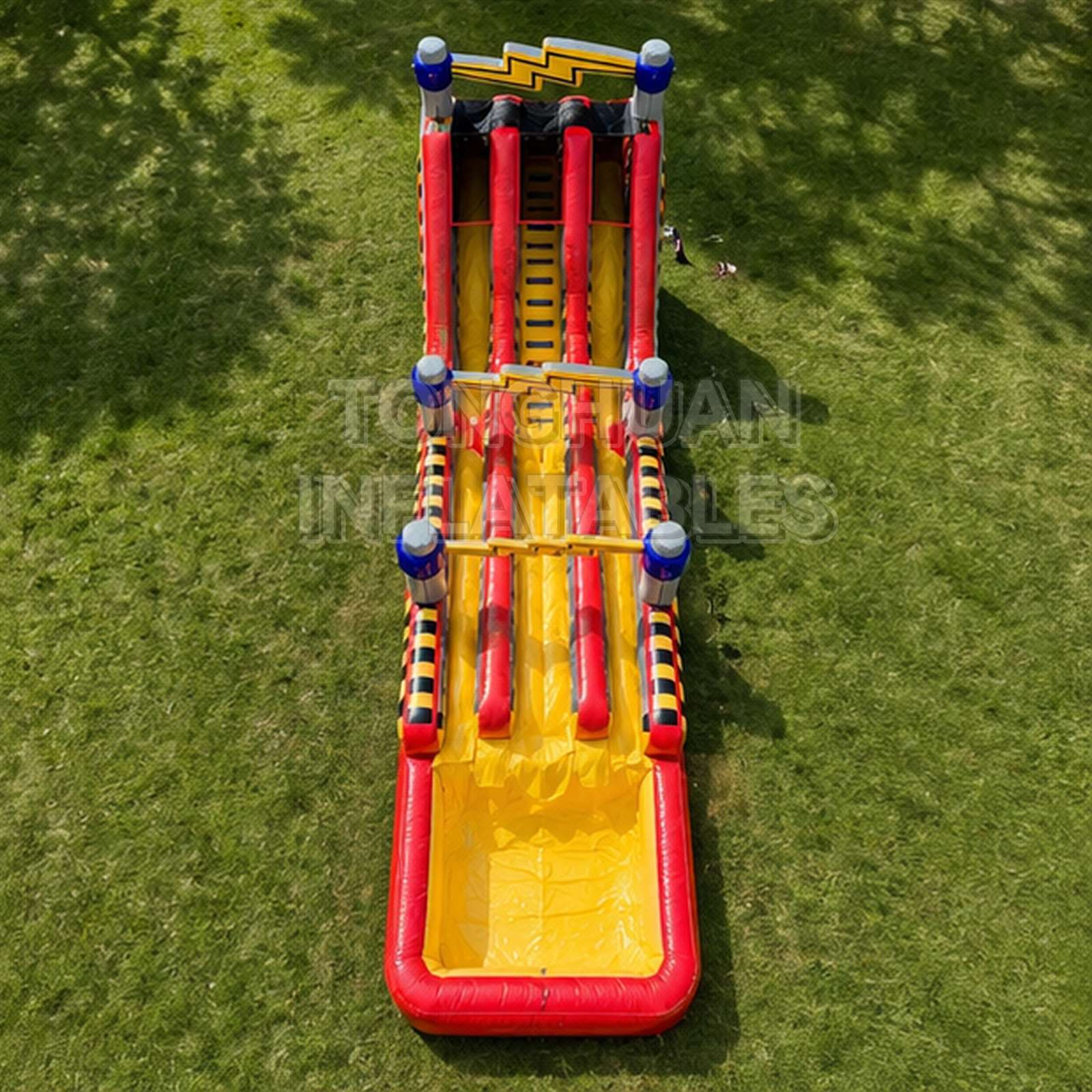 Thunder Theme Inflatable Water Slide with Extra Long Slip and Slide for Commercial Water Entertainment