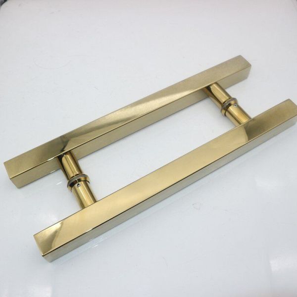 Ajoutez une touche d'or à votre salle de bain avec des poignées de porte en verre en acier inoxydable