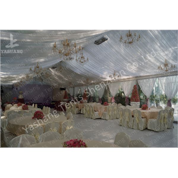 Uv Resistant Red Carpet Decorated Outdoor Party Tents For Wedding Ceremony