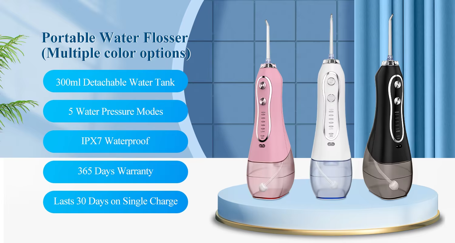 300 мл резервуар воды Flosser зубной нить Водный струй с 8 соплами ODM OEM доступен WaterPik