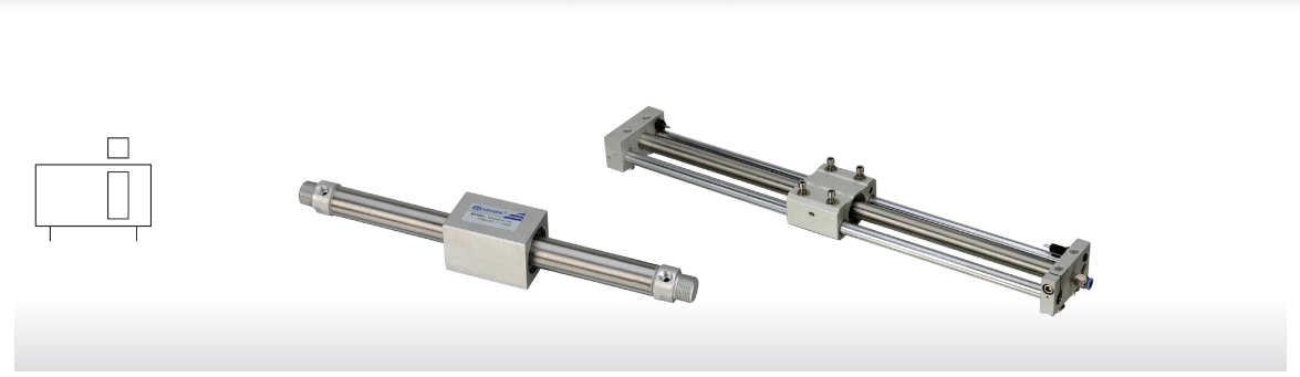 Rodless Air Cylinder CY1 Series , Double Acting Double Rod Cylinder With Bore 6 - 63mm