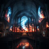 Écrans LED à l'intérieur de l'église avec gamme de couleurs de 16,7M