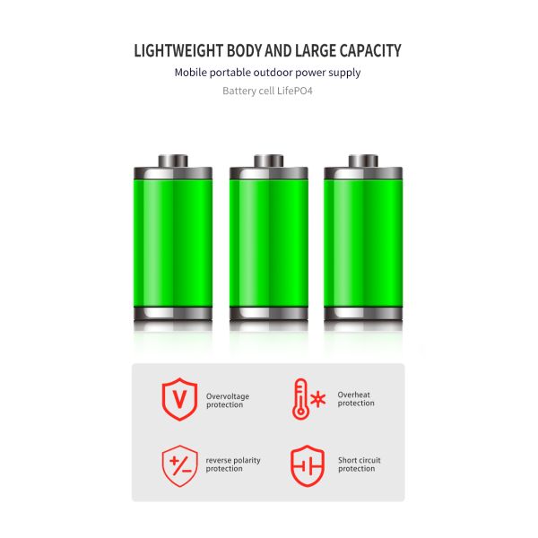 195Wh 300W Portable Power Station Camping Power Supply With LCD Function Display Screen