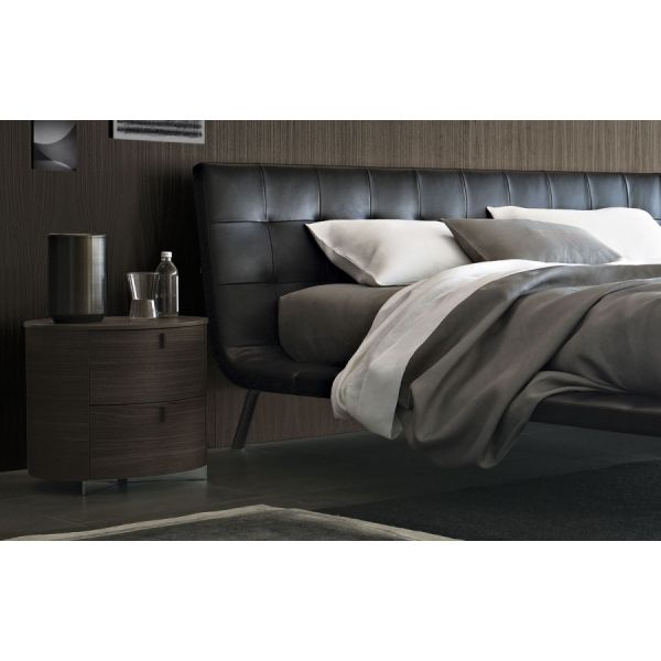 Poliform Onda Modern Upholstered Bed Metal Sofa Hotel Type Stainless Steel