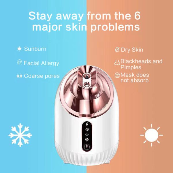 Carton Net Weight 25.36KG Nano Ionic Mini Hand Face Steamer for Facial Rejuvenation
