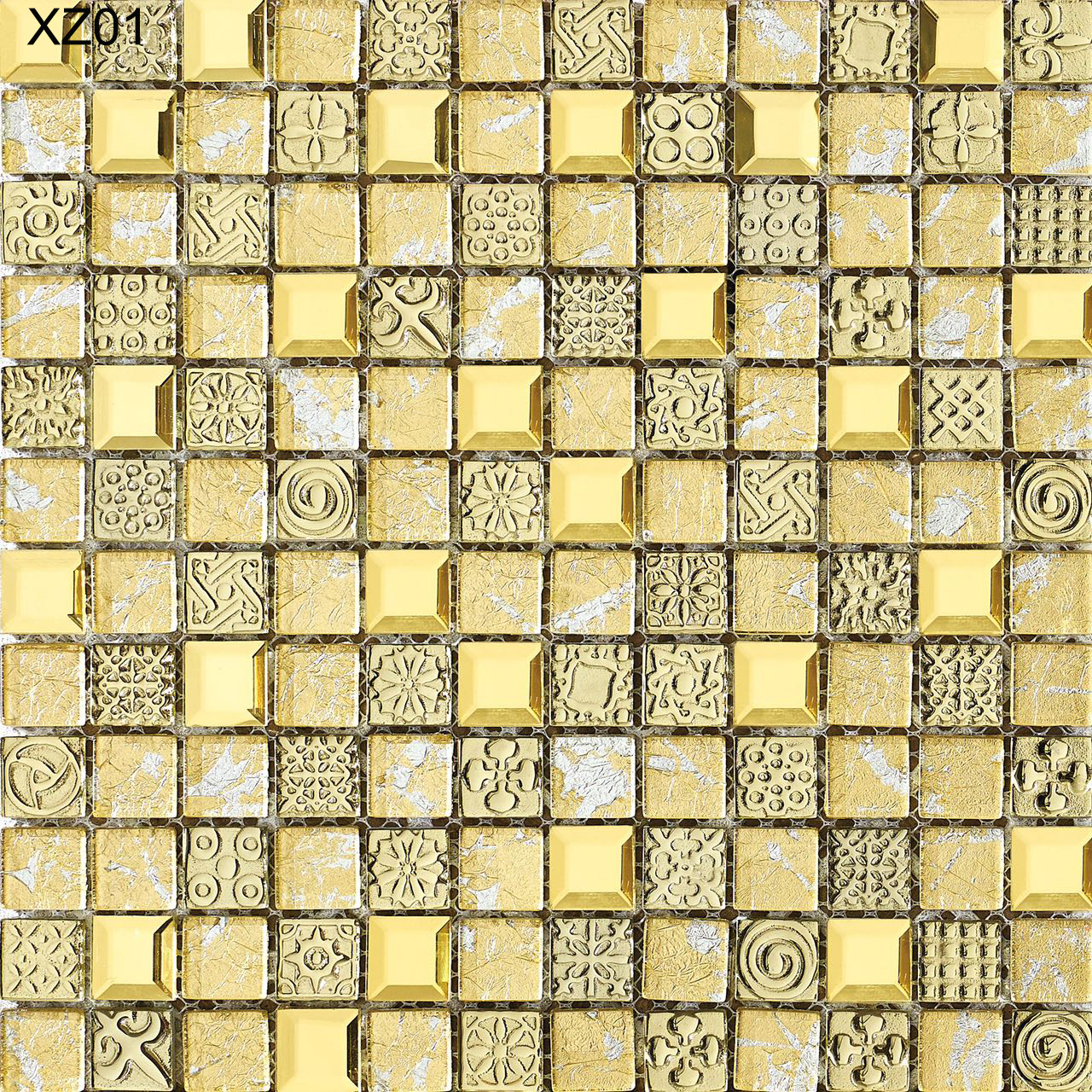Durable and Decorative Luxury Glass and Metal Wall Swimming Pool Mosaics For Rebuilding and Renovation