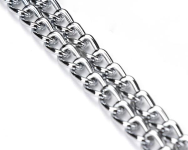 Double Triple Pets Choke Chain Dog Training Metal Choke Chain Collar With Welded Ring