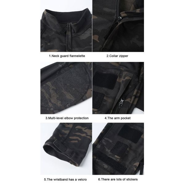 Quick Dry Custom Outdoor Clothing , Hunting Short Sleeve Combat Shirt Portable