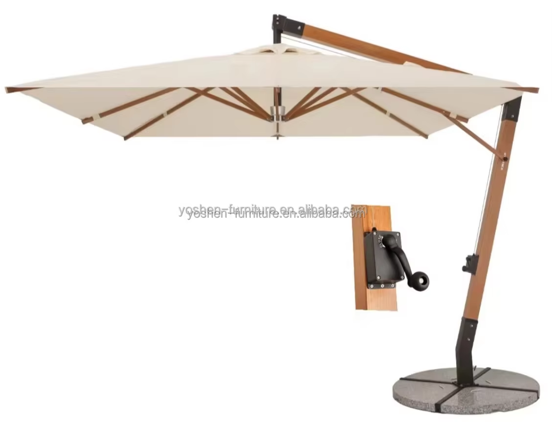 13 ft Cantilever Patio Umbrella Winch Replacement with Plastic Handle