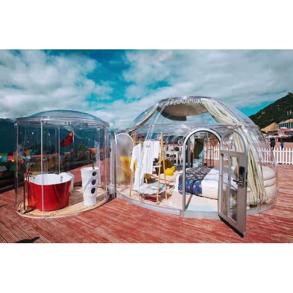 2m Dia Transparent Dome Bubble Tent Luxury Glamping House