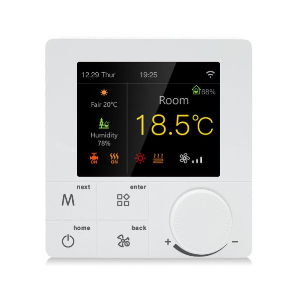 Glomarket RGB Colorful LCD Screen Smart Thermostat Tuya App Electric Heating Thermostat Works With Alexa And Google