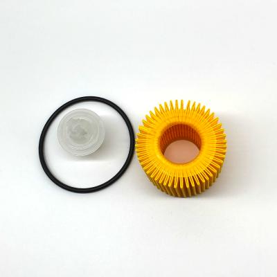 04152-37010 Engine Oil Filter Cartridge Fits Toyota Prius Corolla 1.8L Cross Ref 04152-YZZA6, Ø61×57mm Yellow Synthetic Filter Paper with Full O-Ring Accessories, OE Standard & Easy Installation