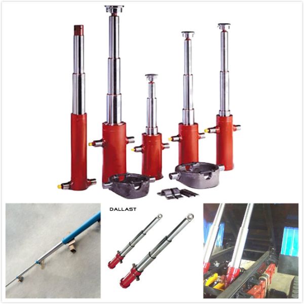 Agricultural Dump Trailer Hydraulic Cylinder Multi Stage TS16949 Certification