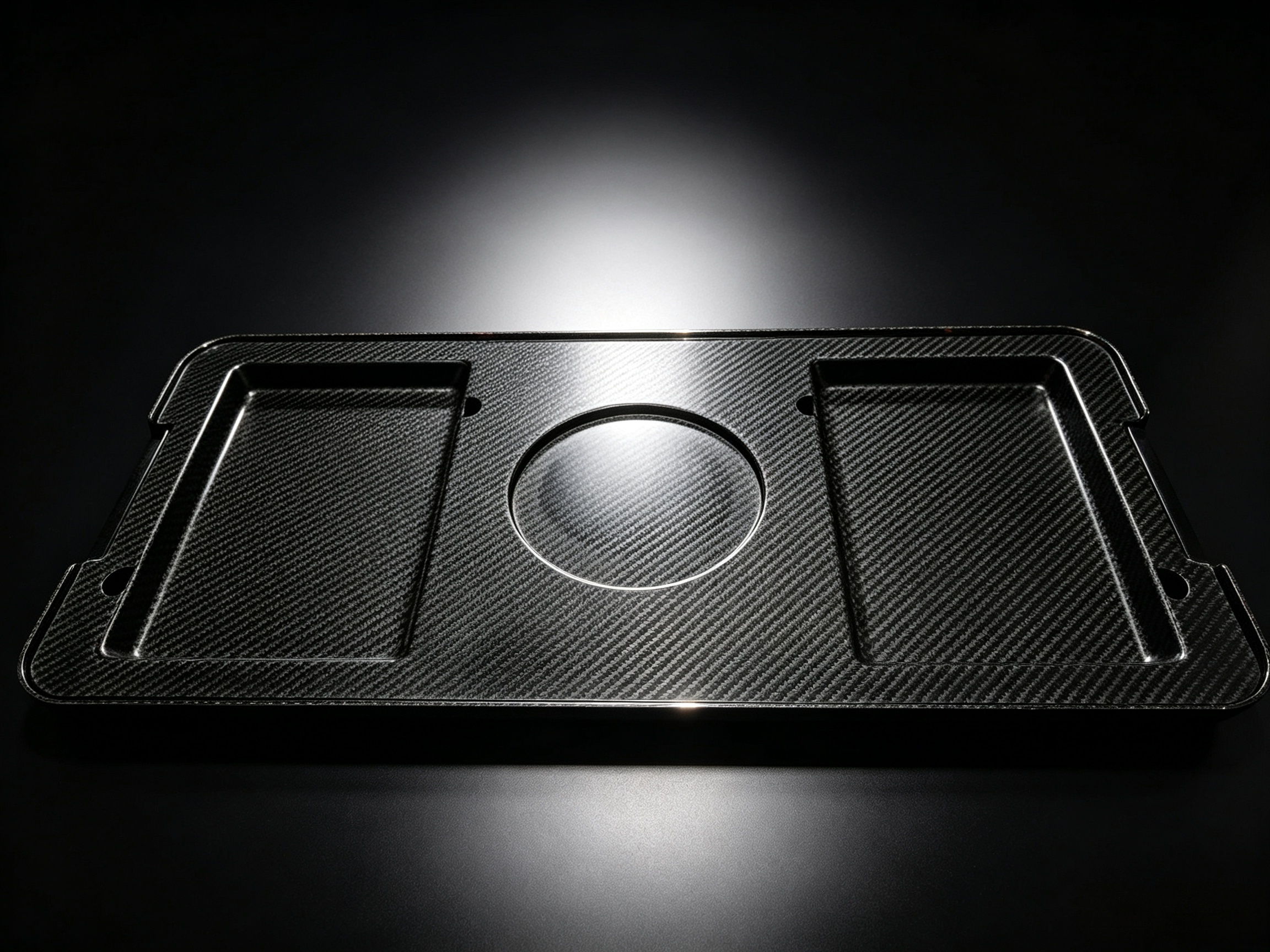 Black Carbon Fiber Sheets 0.5mm - 10mm Thickness Carbon Fiber Tray