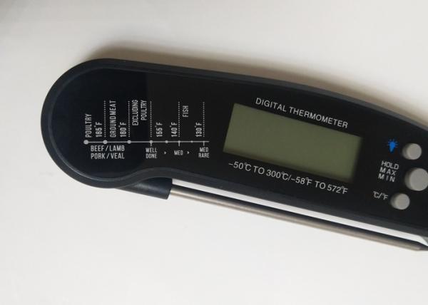 Stainless Steel Probe Foldable BBQ Meat Thermometer Waterproof IP67 FDA Standard