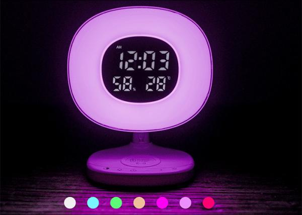 Wireless Charging LED Night Lamp DC 5V 1A Power With Wake Up Alarm Clock