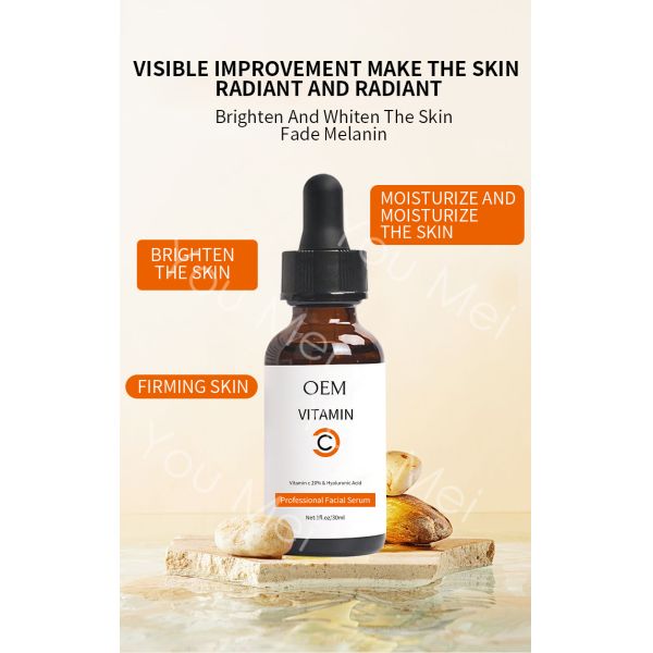 Black Spot Peptide Hyaluronic Vitamin C Serum Essence Facial Whitening Custom